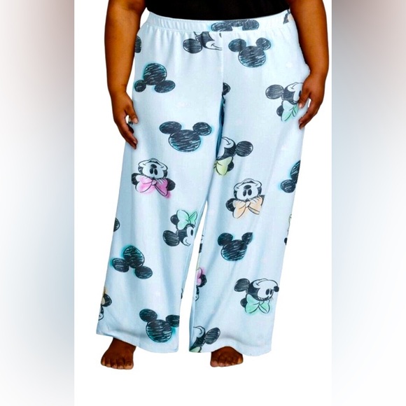 Disney Mickey & Minnie Print PJ Pants - Picture 2 of 11